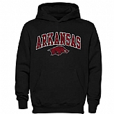 Men's Arkansas Razorbacks Midsized Pullover Hoodie - Black,baseball caps,new era cap wholesale,wholesale hats